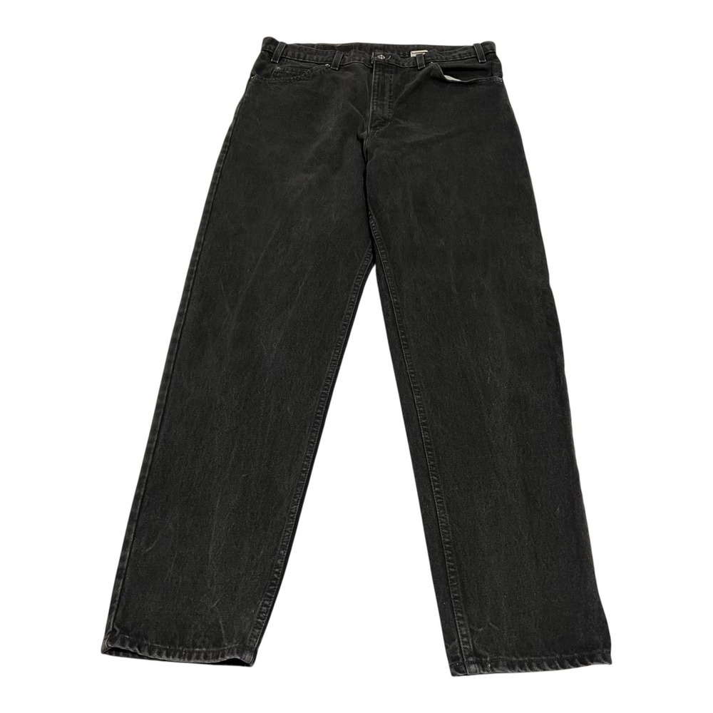Vintage Levi's 550 Jeans Men's W38 L32 Black Grunge‎ Orange Tab Made In USA